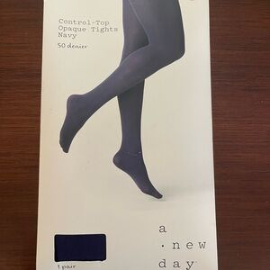 A New Day Navy Opaque Tights